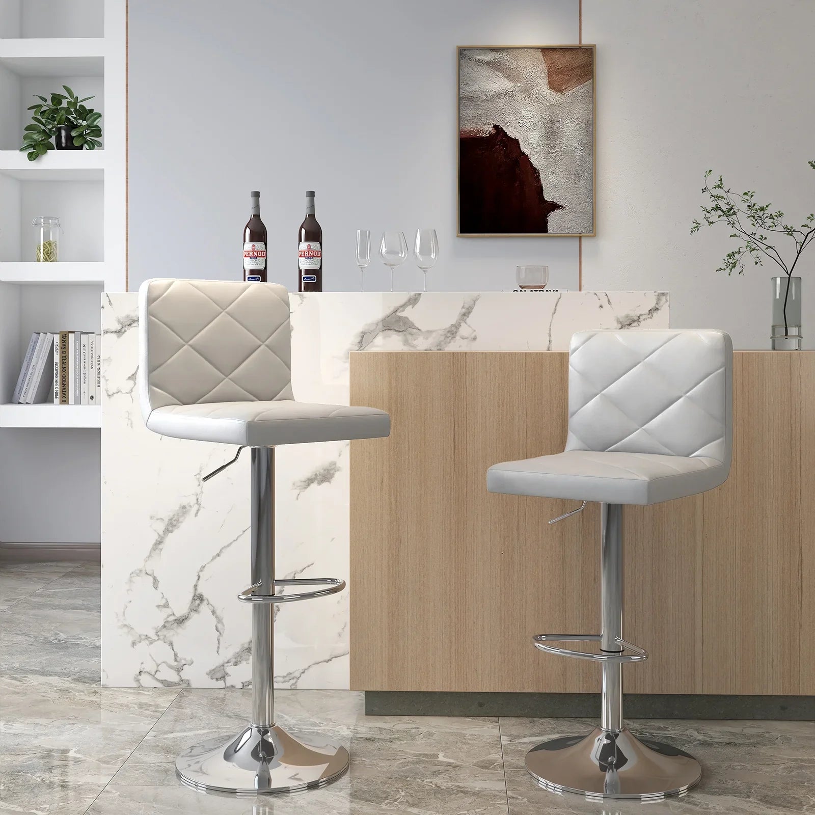 2 X Adjustable Bar Stools (1 FREE)