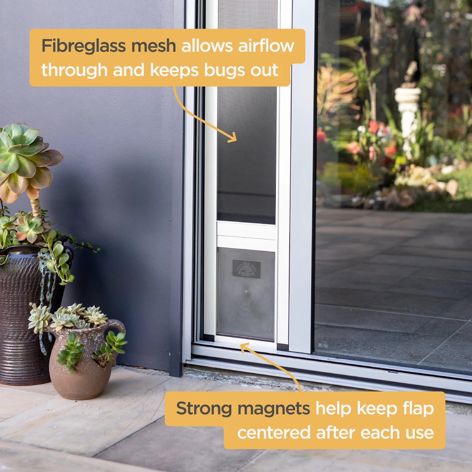 Patio Pet Door + Weather Resistant Panel