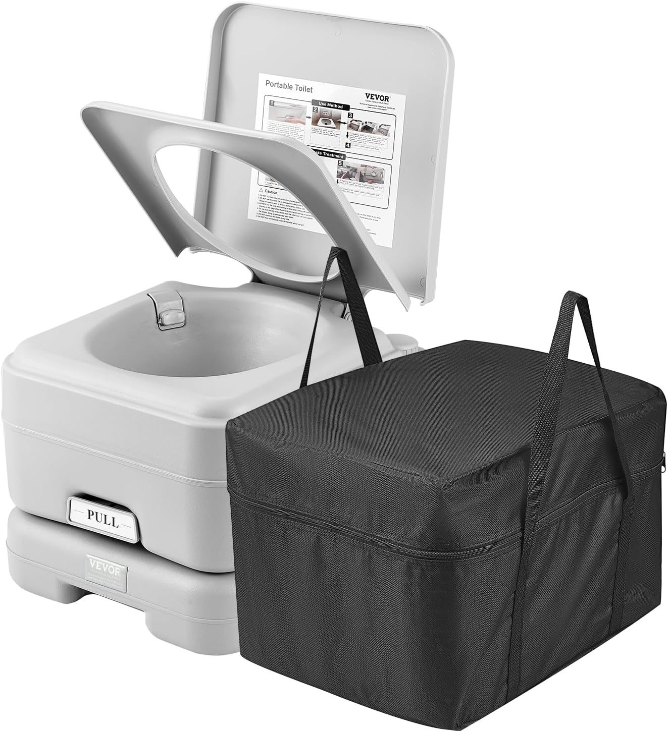 Portable Toilet for Camping (Supports up to 330lbs)