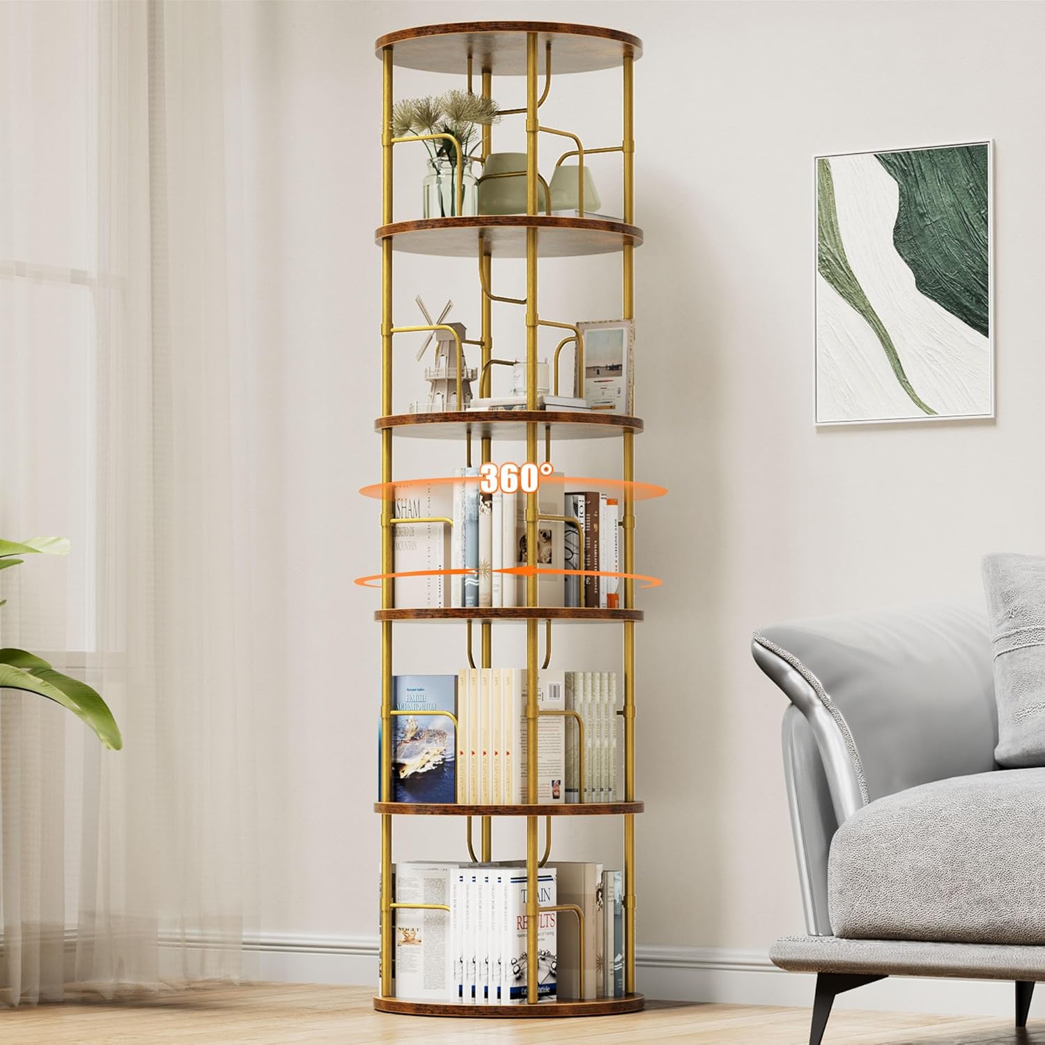 Tevolle Rotating Bookshelf