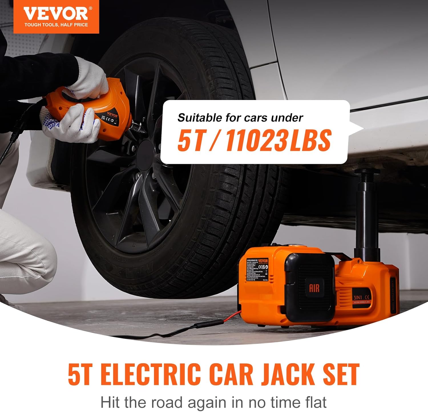 Electric Car Jack - 5 Ton/11023 LBS