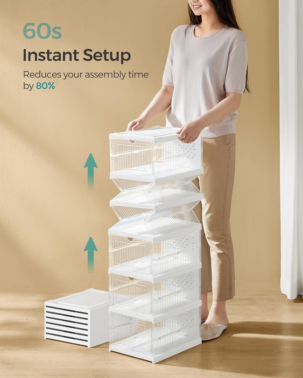 Pack of Foldable Shoe Boxes