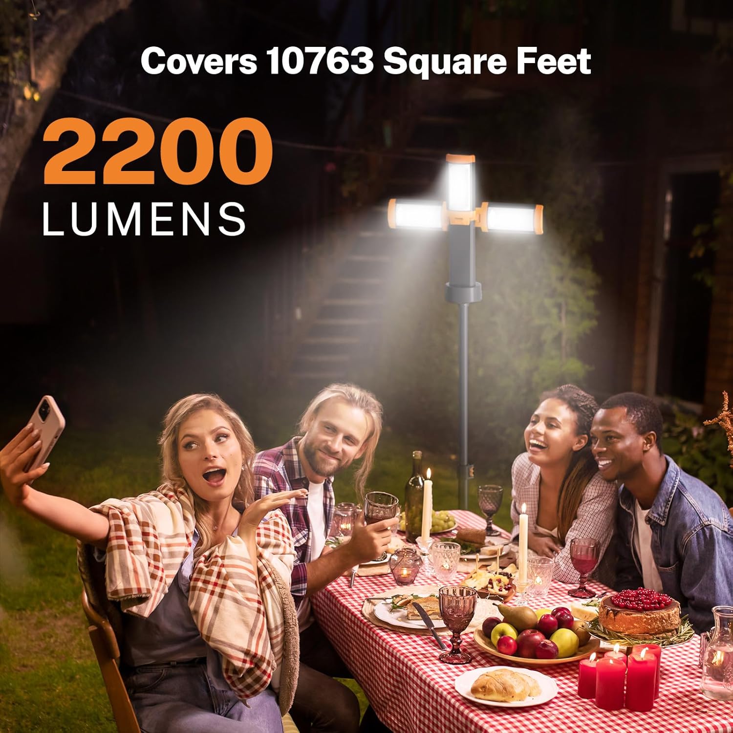 Tevolle Rechargeable 10000mAh Camping Light with Stand