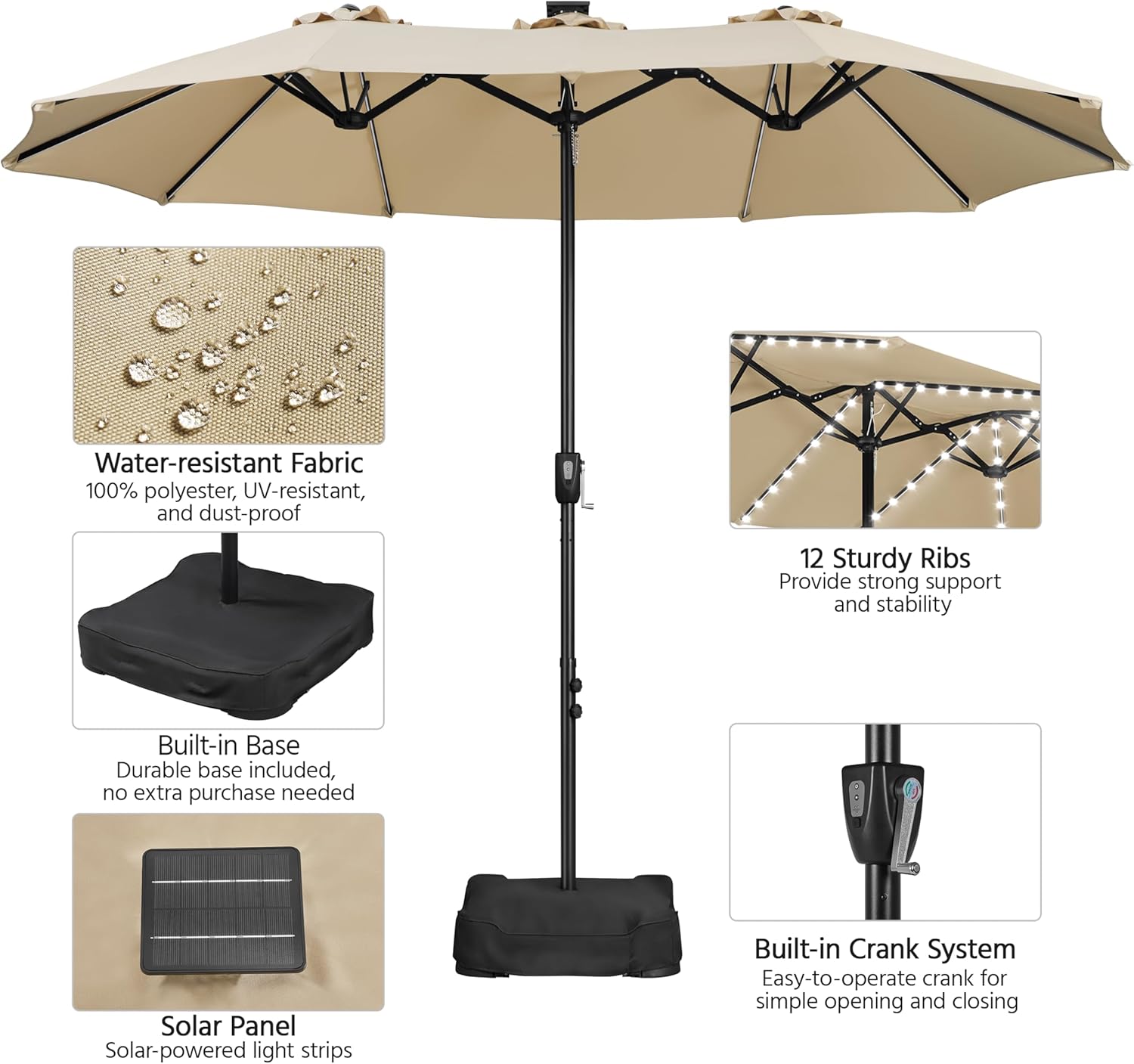 LED Solar Parasol™