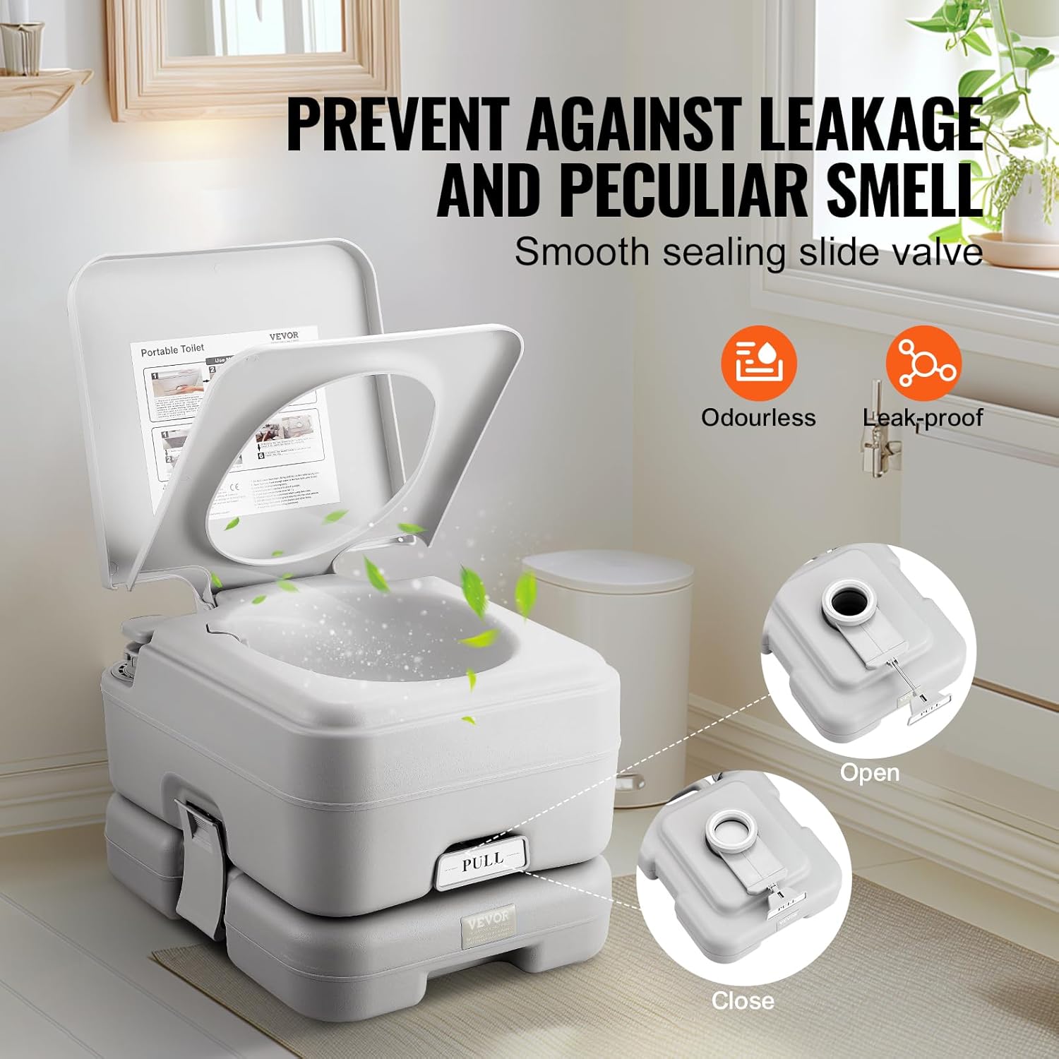 Portable Toilet for Camping (Supports up to 330lbs)