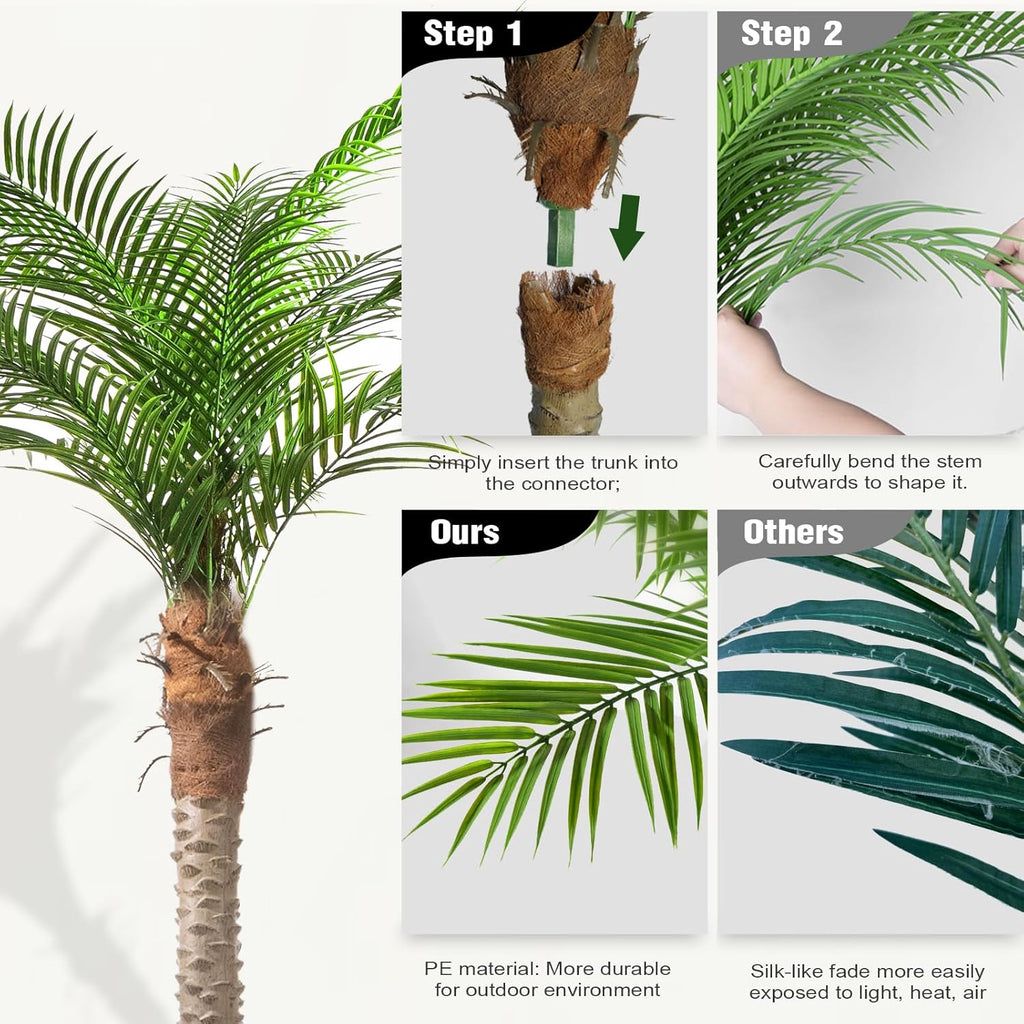 2 X Lifelike Artificial Palm Tree (1 FREE)