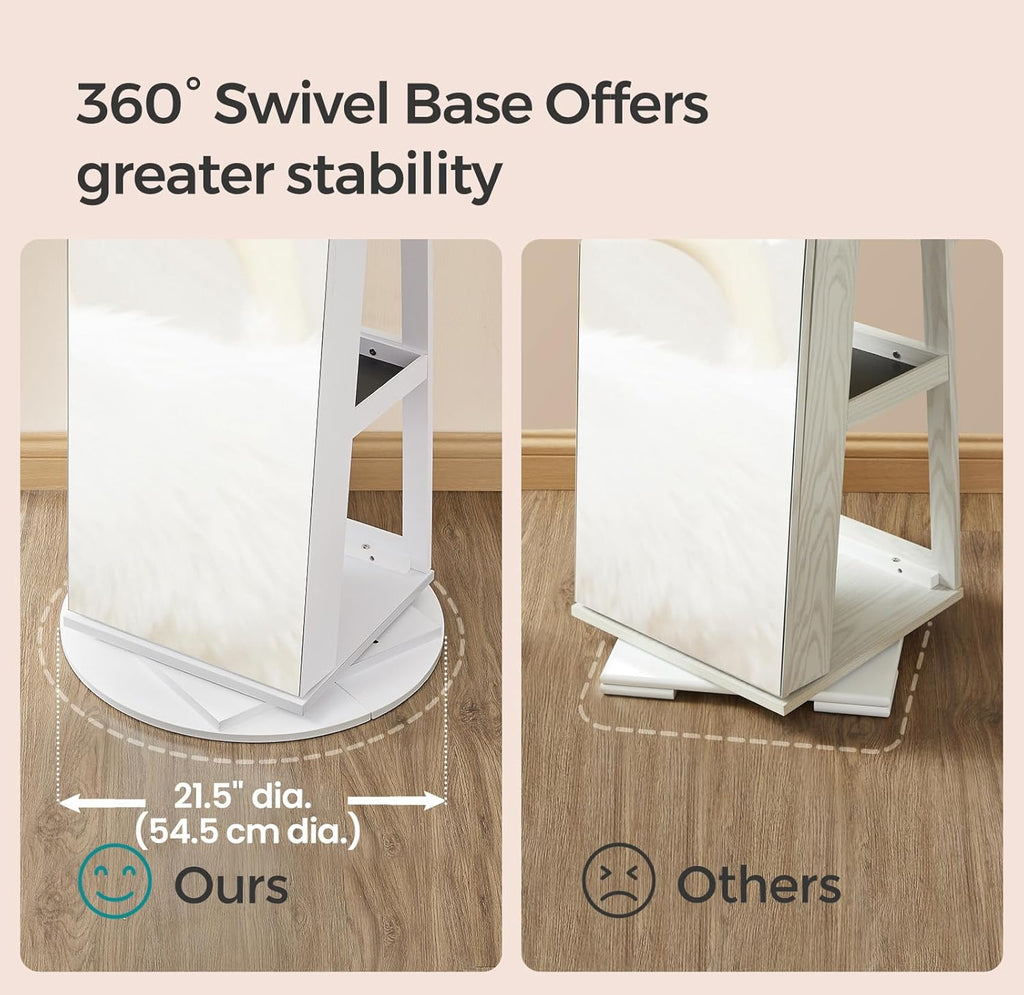 Jewelry Lockable Mirror (155 x 54.5 x 37 cm)