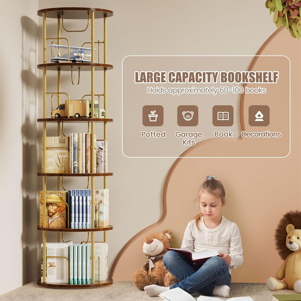 Tevolle Rotating Bookshelf