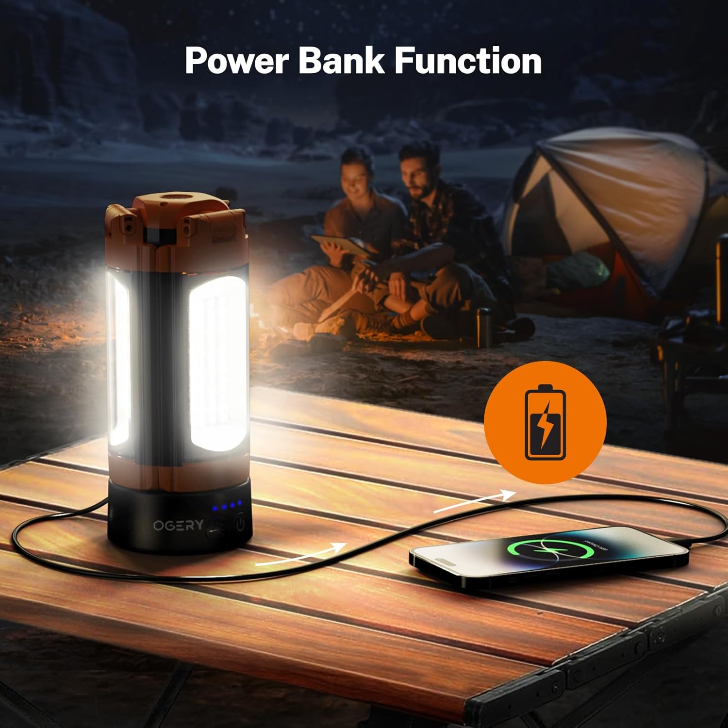 Tevolle Rechargeable 10000mAh Camping Light with Stand