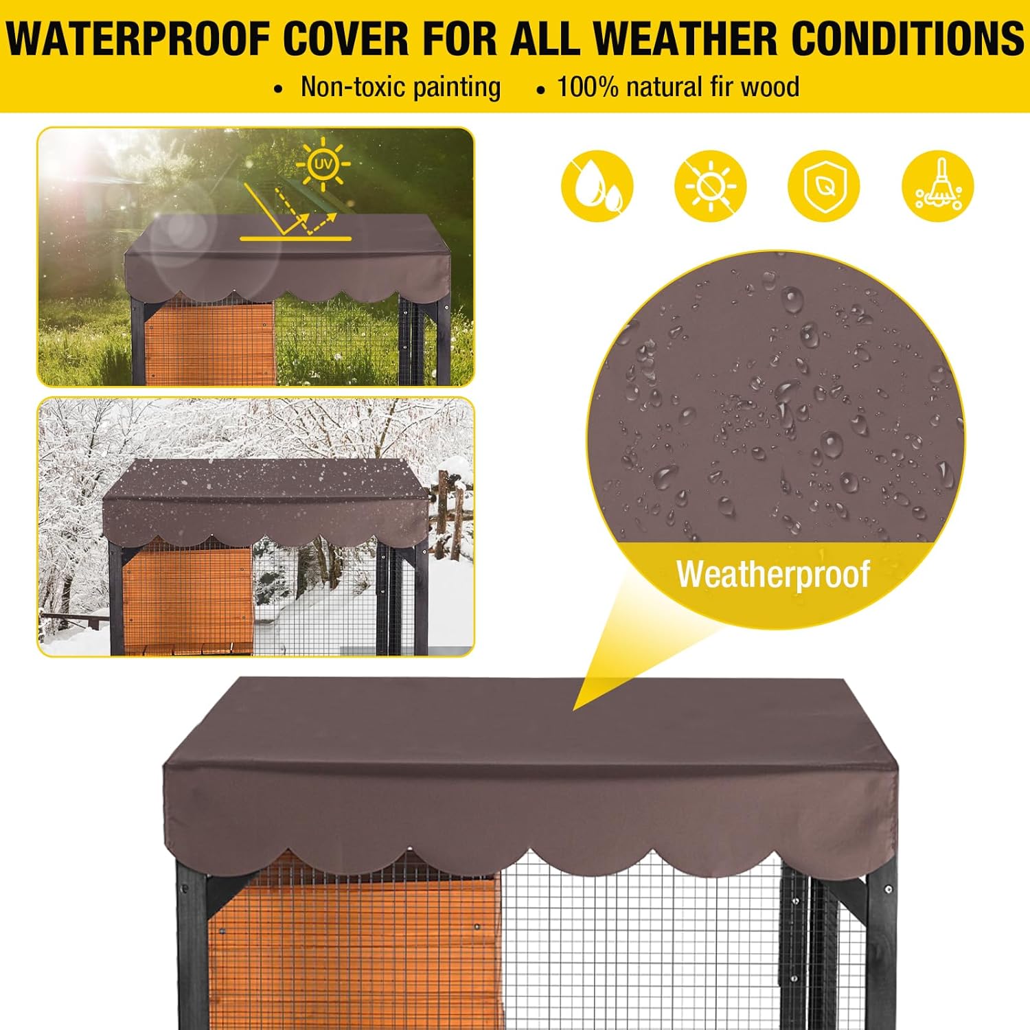 70.9" Waterproof Kitty House