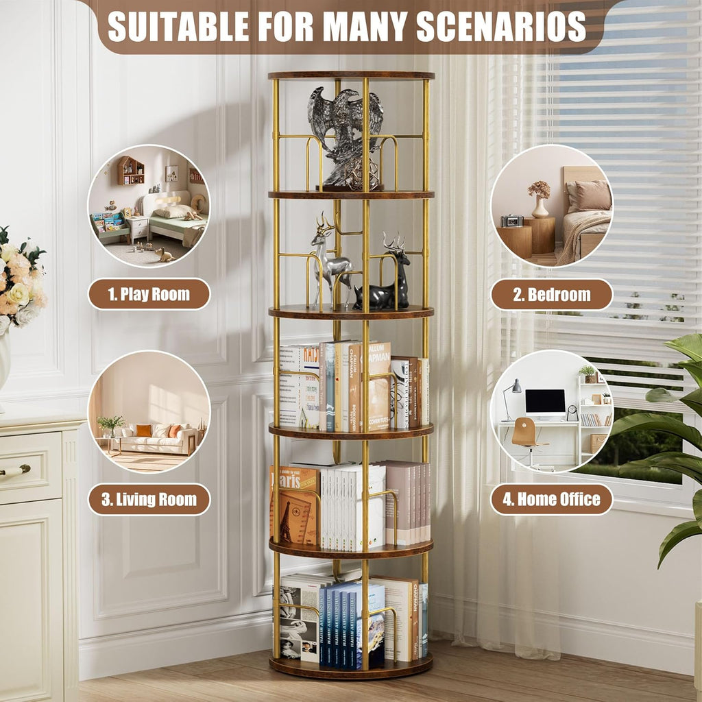 Tevolle Rotating Bookshelf