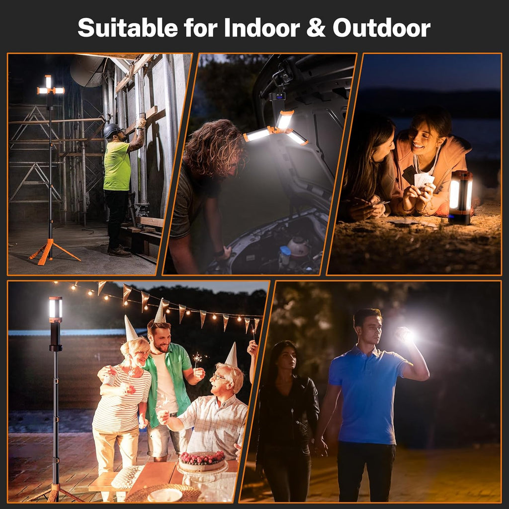 Tevolle Rechargeable 10000mAh Camping Light with Stand