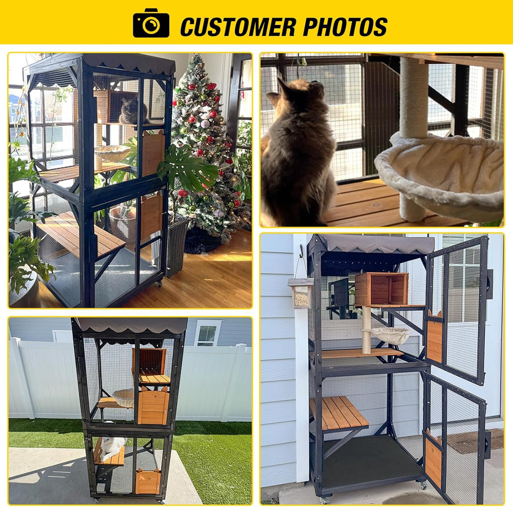 70.9" Waterproof Kitty House
