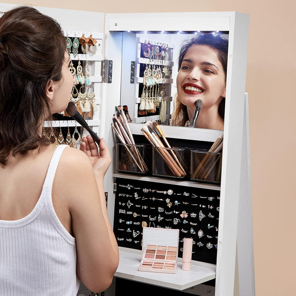 Jewelry Lockable Mirror (155 x 54.5 x 37 cm)