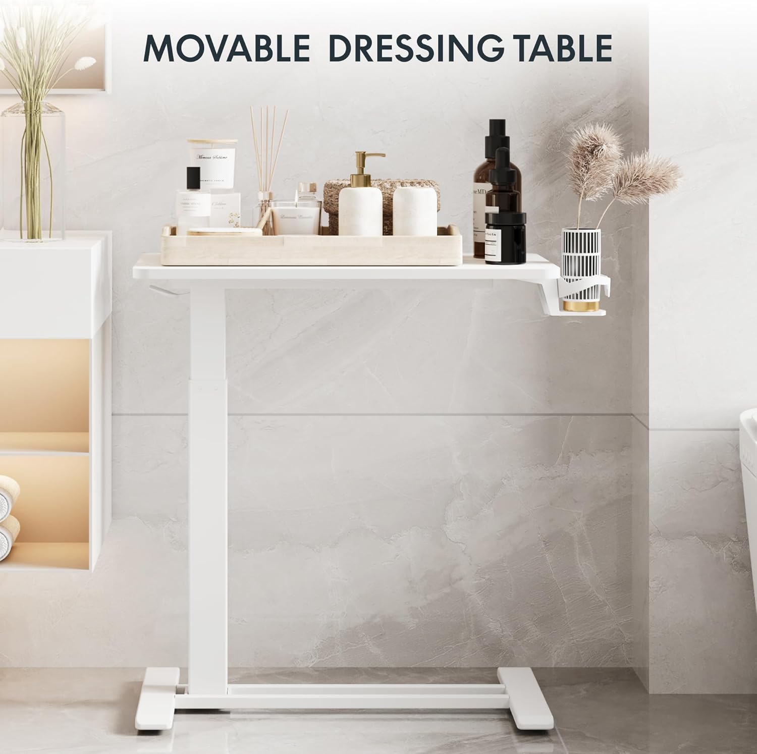 Mobile Adjustable Bedside Table