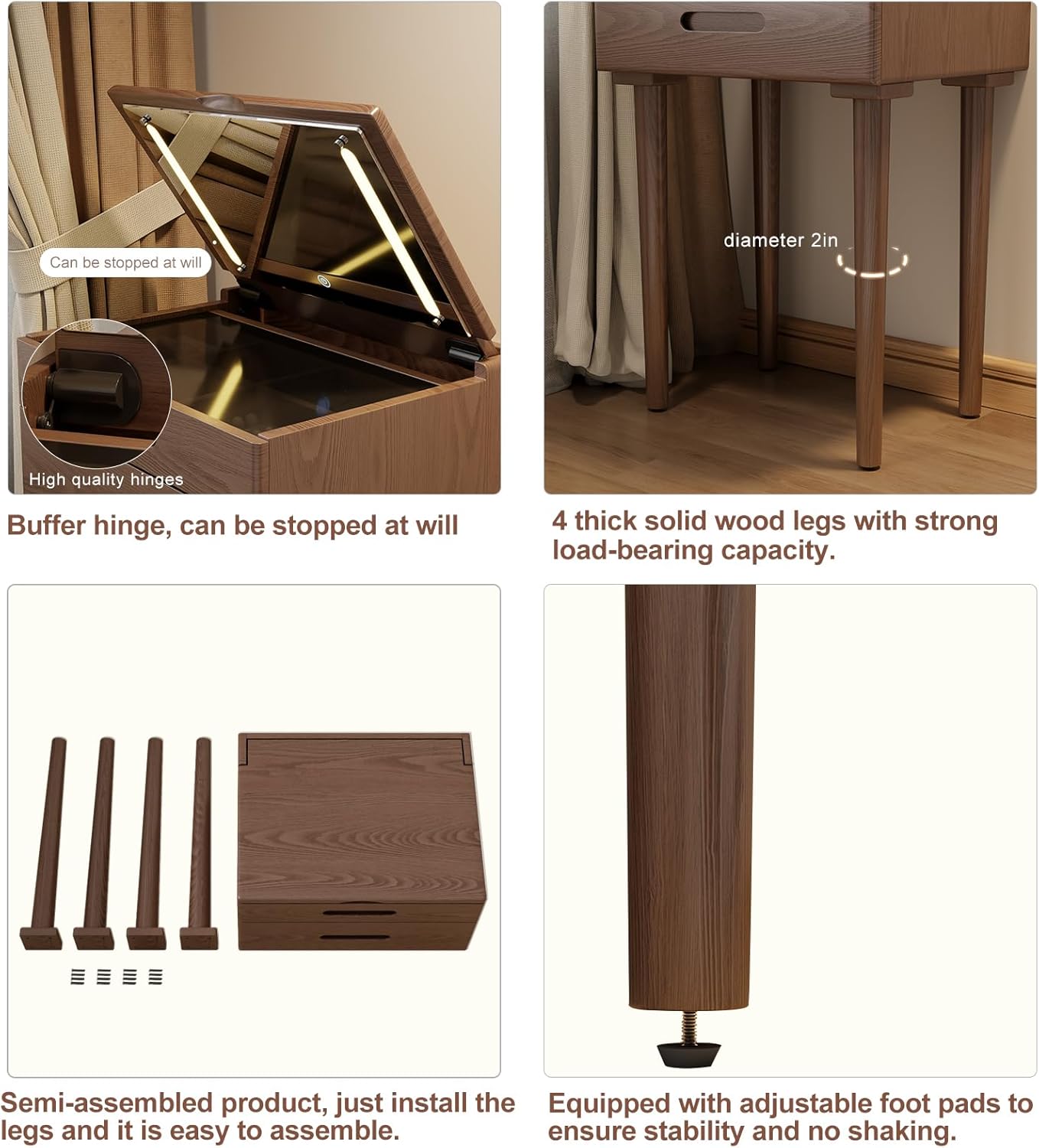 Vanity Desk with Mirror