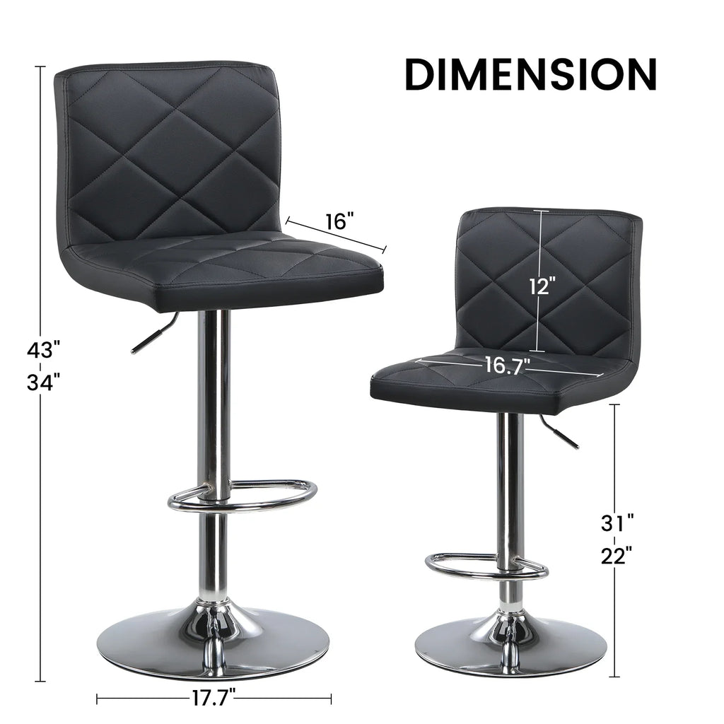 2 X Adjustable Bar Stools (1 FREE)
