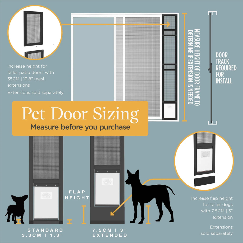 Patio Pet Door + Weather Resistant Panel