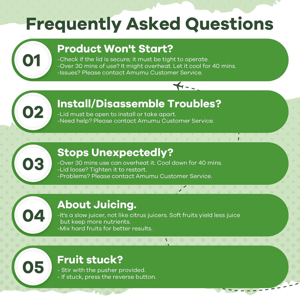 Cold Press Juicer EasyFruit + 10 Glass Bottles + Cleaning Kit