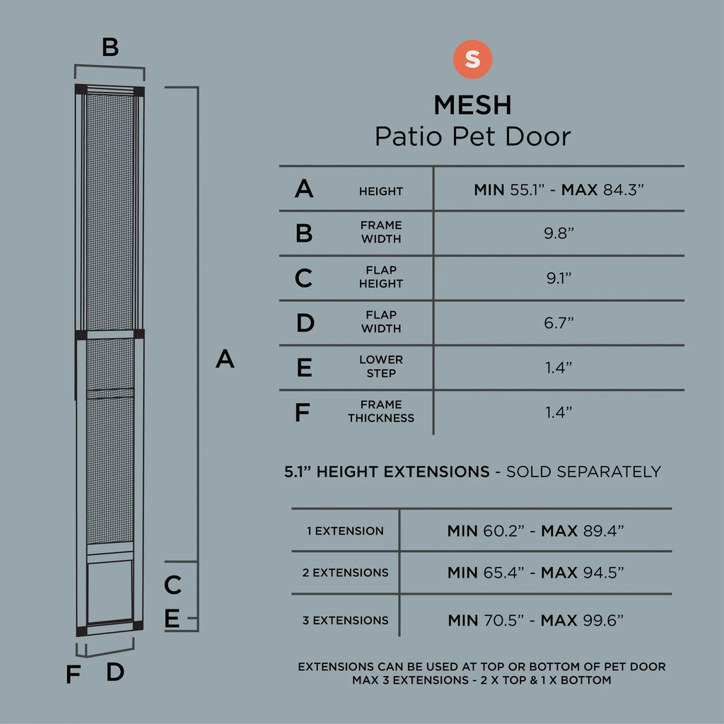 Patio Pet Door + Weather Resistant Panel