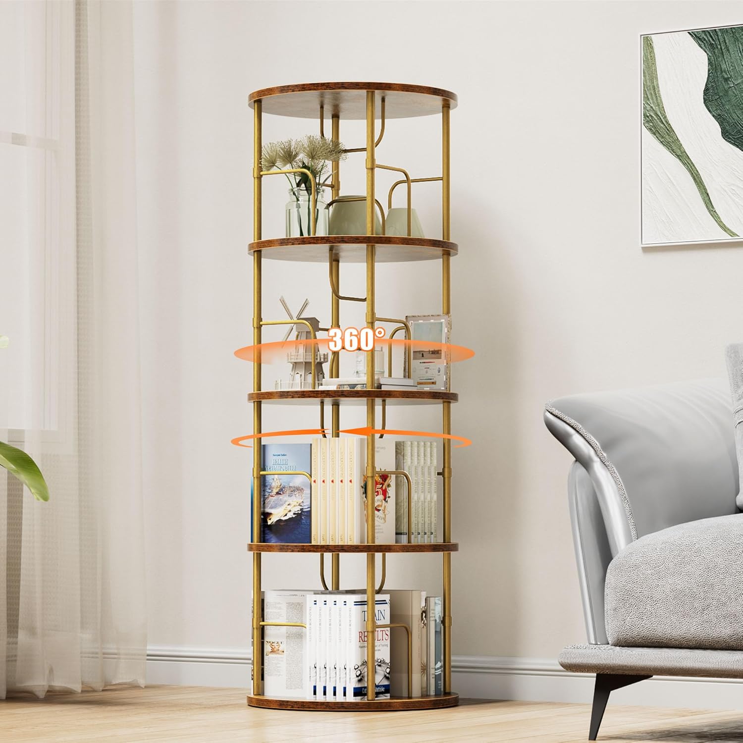 Tevolle Rotating Bookshelf